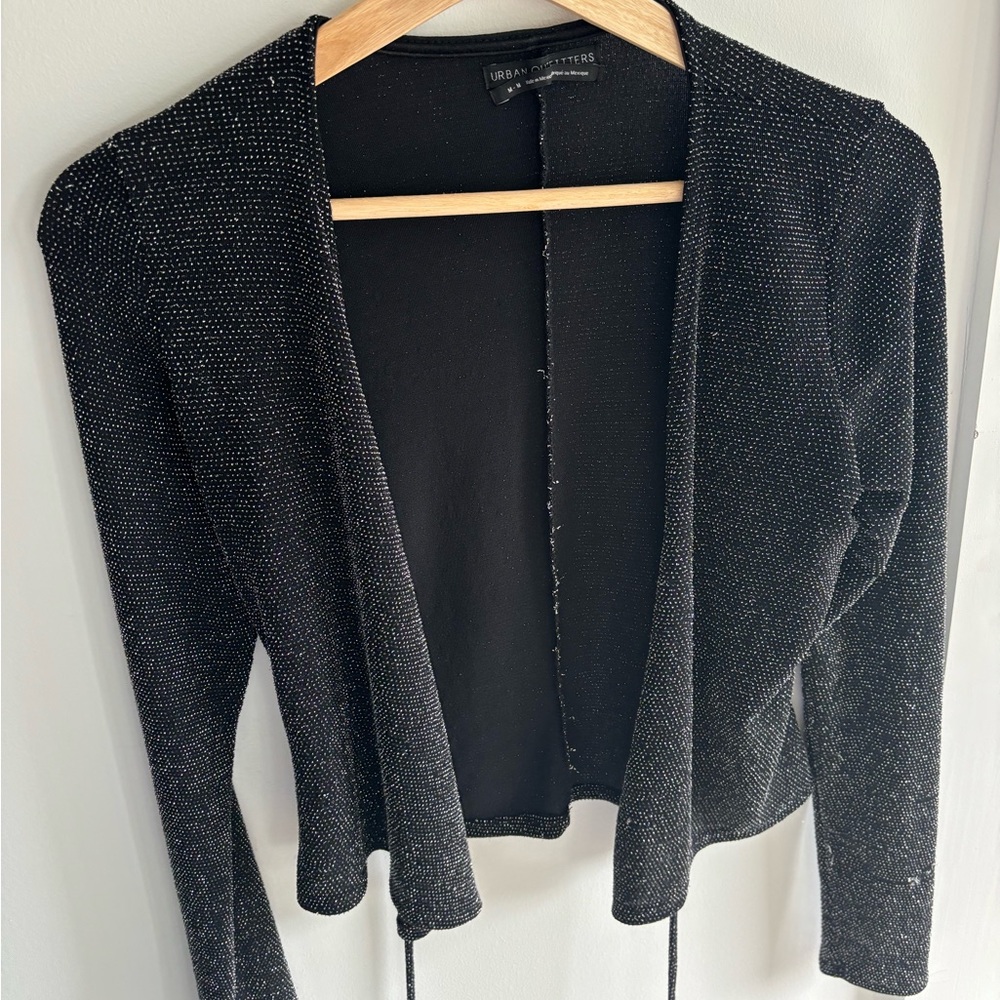 Urban outfitters sparkly going out long-sleeve top